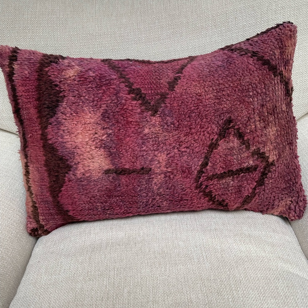 16x24 purple vintage lumbar rug pillow cover